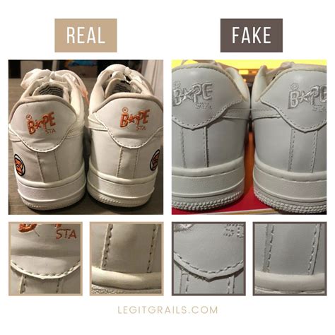 fake bapesta shoes|real vs false bape sta.